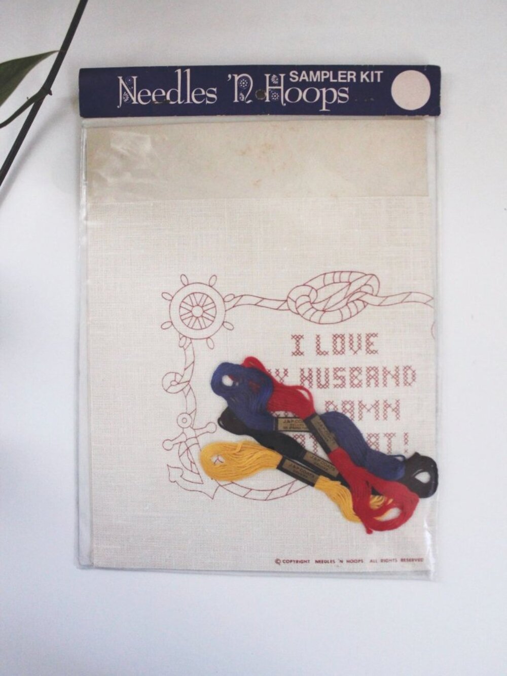 Vintage Needlework Sampler Cross Stitch Kit Craft Needles 'N Hoops Boat Nautical - Picture 3 of 3
